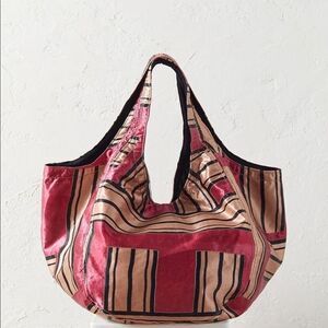 Urban Outfitters Kimchi Blue Black Striped Slouchy Oversized Tote Bag